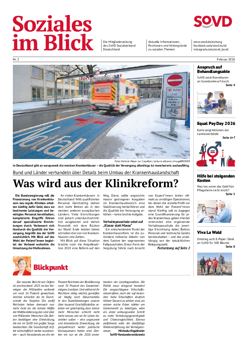 SoVD-Zeitung Februar 2026 (Bundesteil)