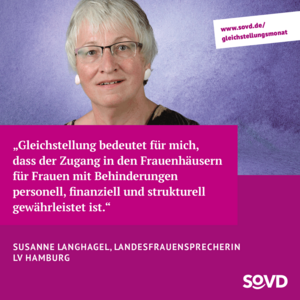 Foto und Zitat von Susanne Langhagel, Frauensprecherin des LV Hamburg
