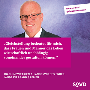Foto und Zitat von Joachim Wittrien, Landesvorsitzender LV Bremen